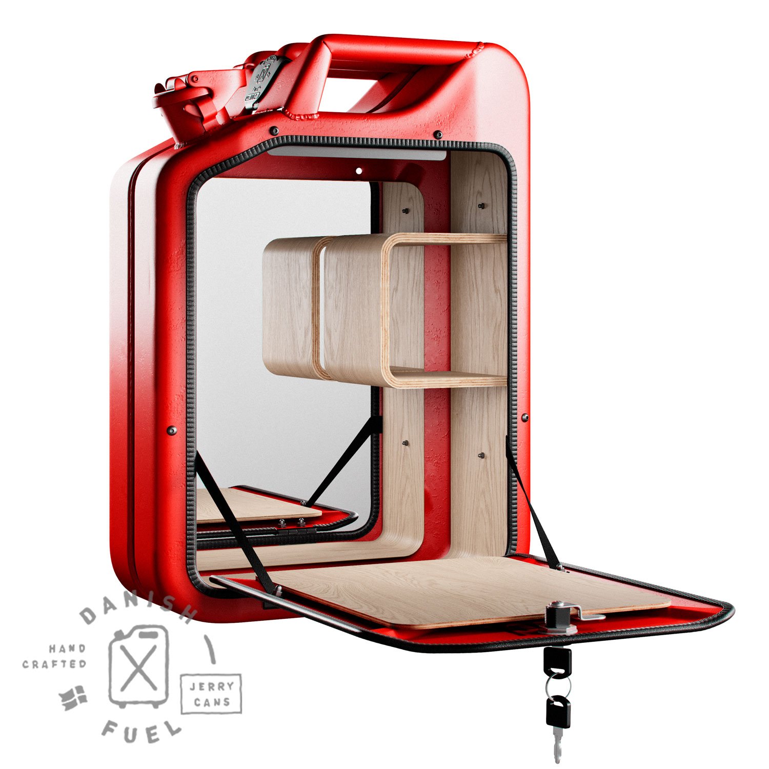 Bar Cabinet Gas Red Danish Fuel